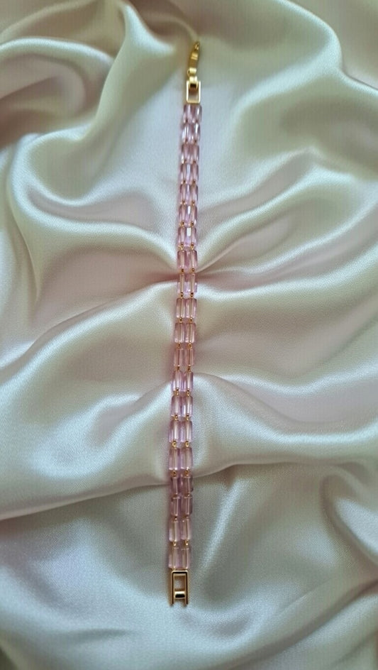 Pink stone braclete